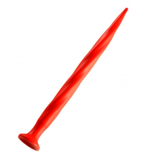 Stretch Worm Dildo a verme lungo N°1 - 39 x 3 cm rosso