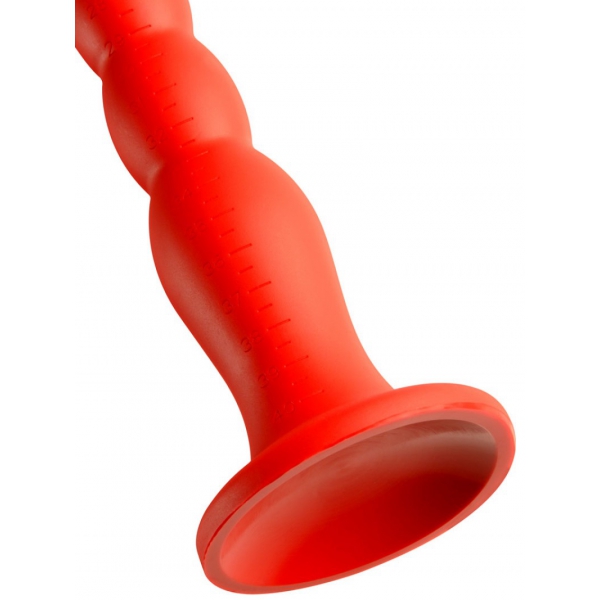 Langer Dildo Stretch Worm Nr. 2 - 40 x 4cm Rot