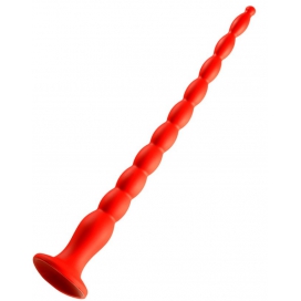 Stretch Worm Dildo a verme allungato N°2 - 40 x 4 cm rosso