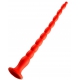 Dildo a verme allungato N°2 - 40 x 4 cm rosso