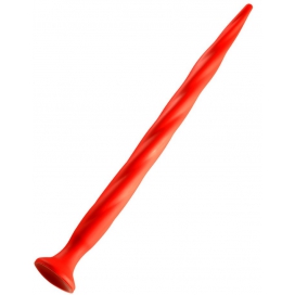 Stretch Worm Consolador de gusano largo N°3 - 48 x 3,7cm Rojo