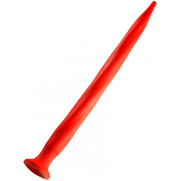 Dildo longo de vermes N°5 - 64 x 5,2cm Vermelho