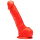 Dildo in silicone elastico N°2 - 17 x 4,3 cm rosso