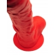 Dildo in silicone elastico N°3 - 19 x 4,8 cm rosso