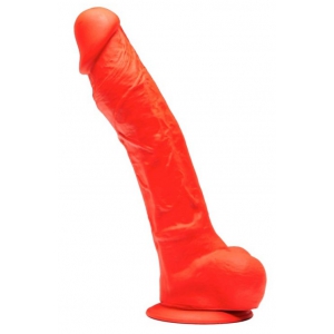 Stretch Real Dildo de Silicone N°4 - 23 x 5,2cm Vermelho