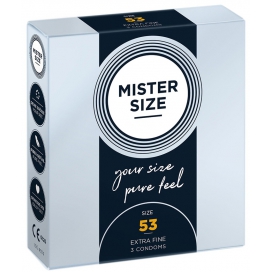 MISTER SIZE Mister Size - Pure Feel - 53 mm - 3 pack