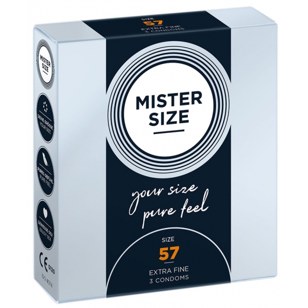 Mister Size - Pure Feel - 57 mm - 3 pack