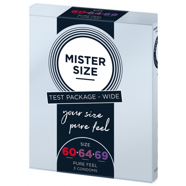 MISTER SIZE Condoms Sample 3 misure 60, 64 e 69mm