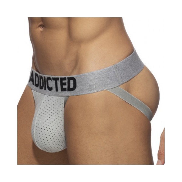 Jockstrap PUSH UP MESH Grey