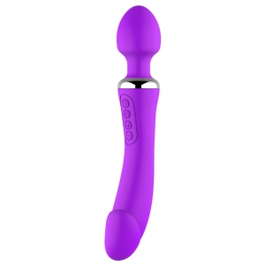 Varita y Vibro Doble Extremo 22cm Morado