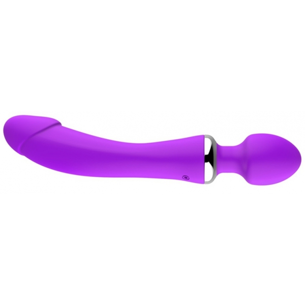 Varita y Vibro Doble Extremo 22cm Morado