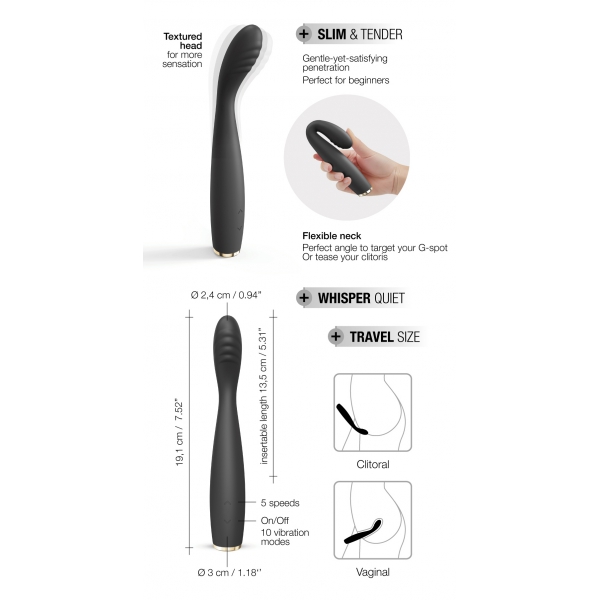 Estimulador Dorcel G-Slim 19cm Negro