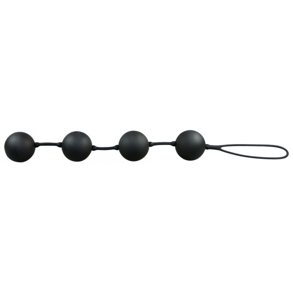 Velvet anal balls 23 x 3.5cm black