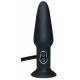 True Black Vibrating Butt Plug