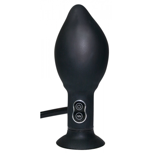 True Black Vibrating Butt Plug