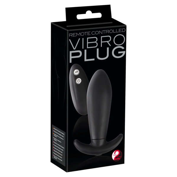 Plug Vibratorio Vibro 10 x 3,8cm Negro