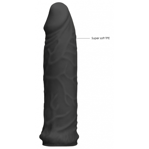 Realrock Penis Sleeve 16 x 4cm Zwart