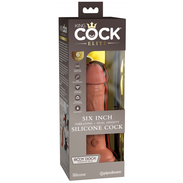 Vibrierender Dildo 2Density Six - 15.5 x 4cm Latino