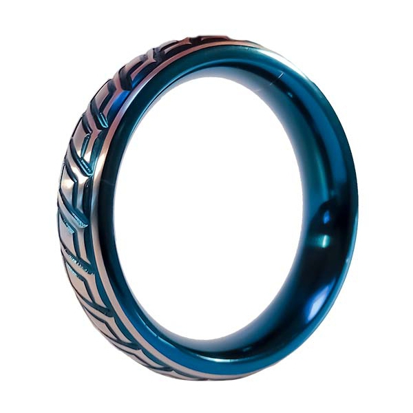 Blue Wave metal cockring