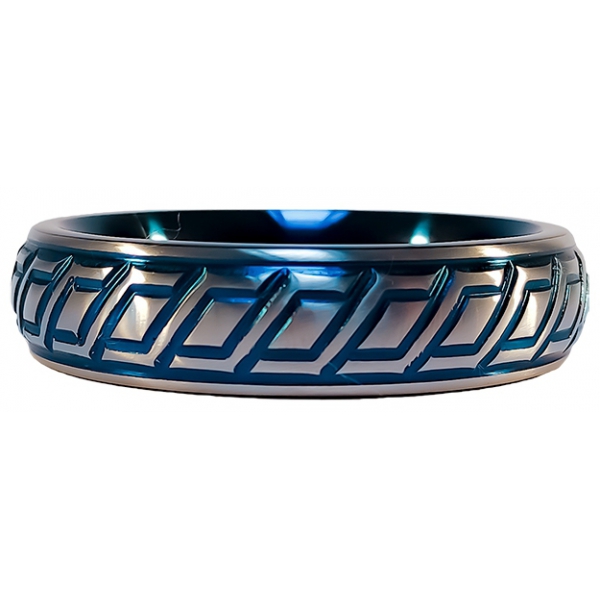 Cockring in metallo Blue Wave