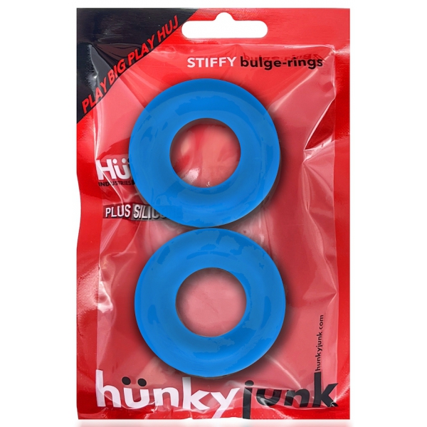 Set di 2 cockring Stiffy Bulge blu