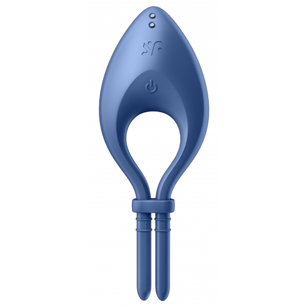 Anilha Vibratória Azul Bullseye Satisfyer Connected Vibrating Cockring