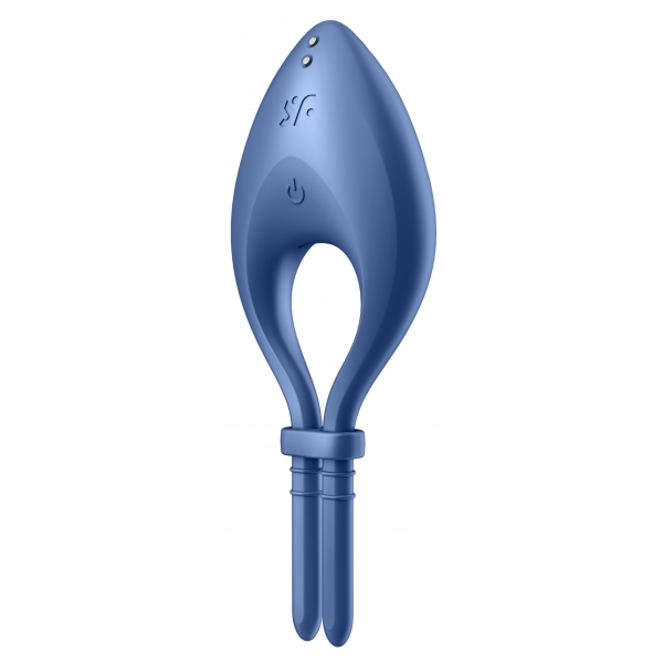 Bullseye Satisfyer Connected Vibrating Cockring Azul