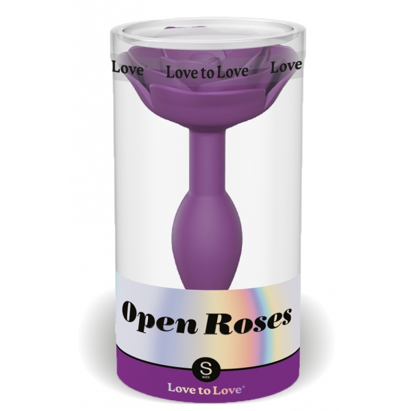 Bijou Open Roses Plug anale S 8 x 2,9 cm viola