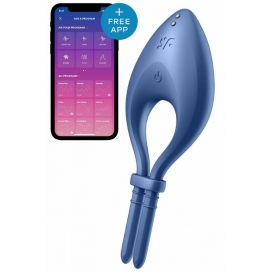 Bullseye Satisfyer Aangesloten Vibrerende Cockring Blauw