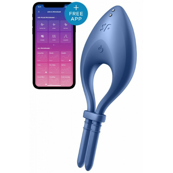 Anneau pénien connecté Vibrant BULLSEYE Satisfyer Bleu