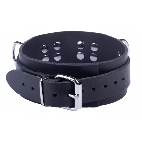 Lederhalsband Ultra Schwarz