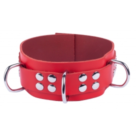 Collar de cuero ultra rojo