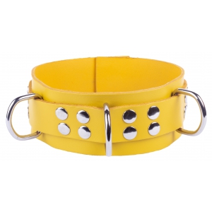 The Red Collar de cuero ultra amarillo