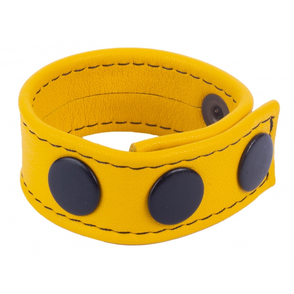 Cocky Yellow Leather Cockring