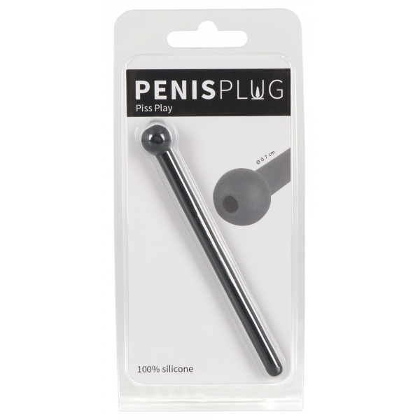 Piss Play doorboorde urinebuis plug 10.5cm - Diameter 7mm