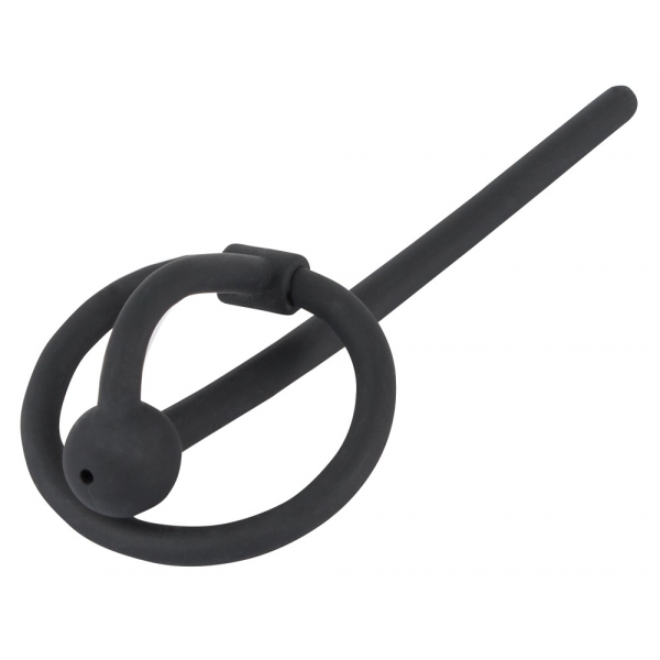 Ring Play 10.5cm doorboorde urethra plug - 6mm diameter