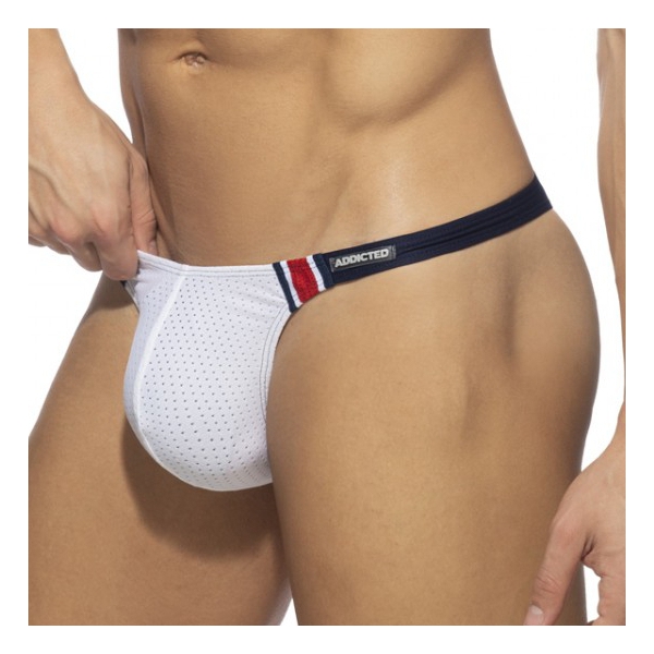 Thong MINI MESH Navy-White