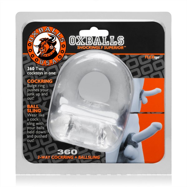 Oxballs 360 Cockring Bal Sling Clear