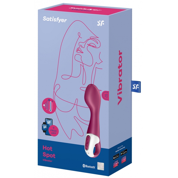 Satisfacedor de Puntos Calientes Vibro Conectado 20cm Púrpura