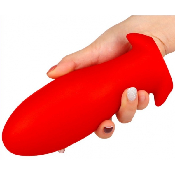 Silicone plug Saurus Egg S 10 x 4.5cm Red