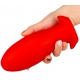 Plug en silicone SAURUS EGG XL 16.5 x 7.3cm Rouge