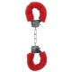 Pleasure Furry Handcuffs Vermelho