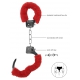 Pleasure Furry Handcuffs Vermelho