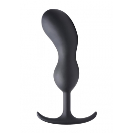 Heavy Hitters Premium Silicone Weighted Prostate Plug - XL - Black
