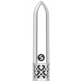 Royal Gems Mini Vibro Glitz 8,7 cm Argento