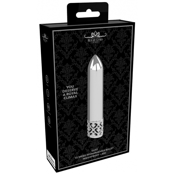 Mini Vibro Glitz 8,7cm Plata