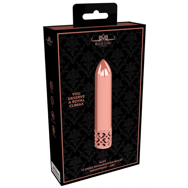 Mini Vibro Glitz 8,7cm Oro rosa