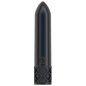 Royal Gems Mini Vibro Glitz 8,7cm Negro