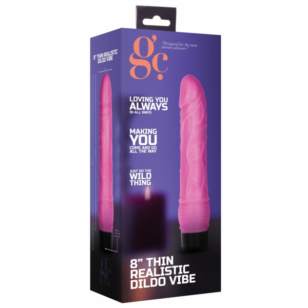 Vibrating dildo Vibe Thin 18 x 4.2cm Pink