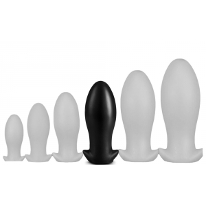 EggPlay Saurus Egg XL Plug de Silicone 16,5 x 7,3cm Preto